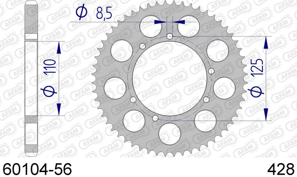 Corona AFAM 60104-56 in all. passo 428