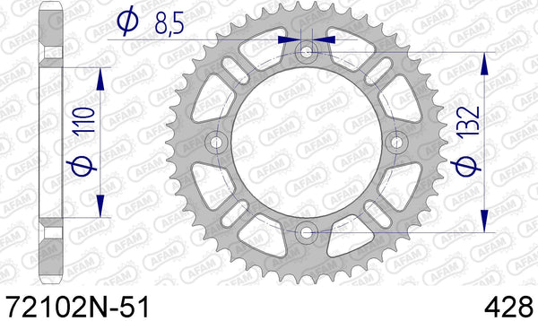 Corona AFAM 72102N-51 in all. passo 428