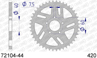 Corona AFAM 72104-44 in all. passo 420