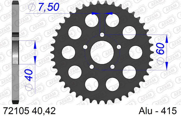 Corona AFAM 72105-42 in all. passo 415