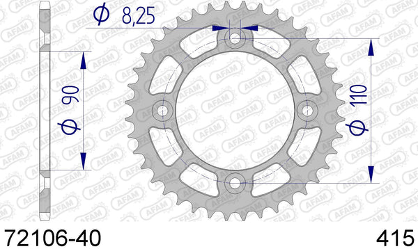 Corona AFAM 72106-40 in all. passo 415
