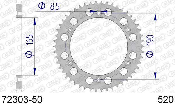 Corona AFAM 72303-50 in all. passo 520