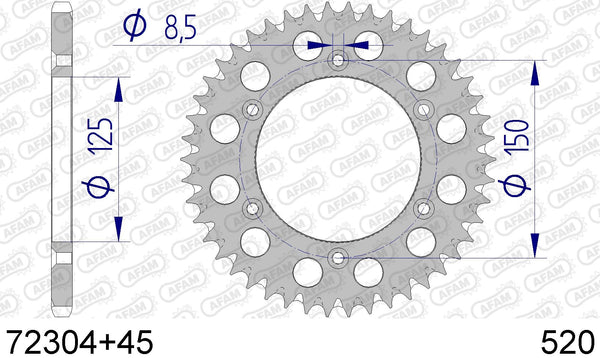 Corona AFAM 72304+45 in all. passo 520