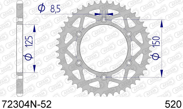 Corona AFAM 72304N-52 in all. passo 520