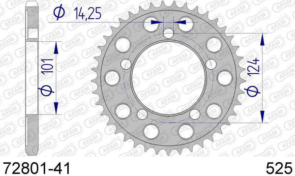 Corona AFAM 72801-41 in all. passo 525