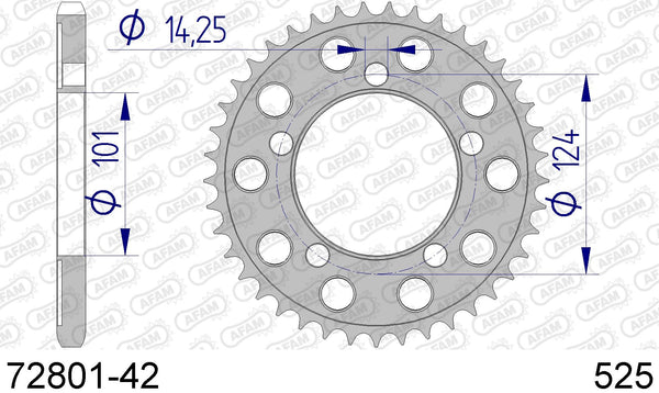 Corona AFAM 72801-42 in all. passo 525