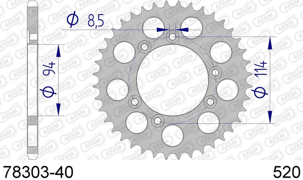 Corona AFAM 78303-40 in all. passo 520