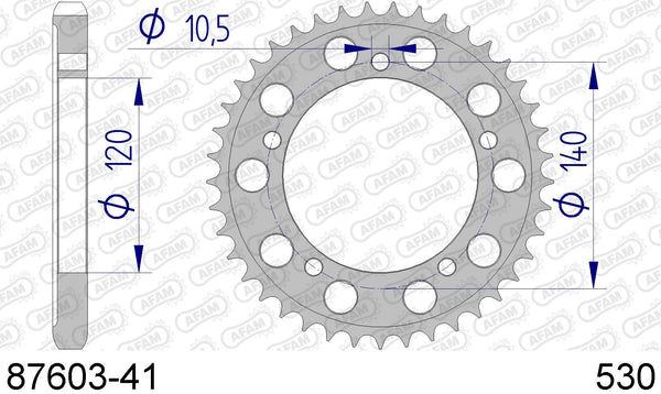 Corona AFAM 87603-41 in all. passo 530