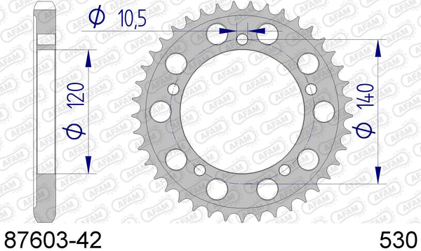 Corona AFAM 87603-42 in all. passo 530