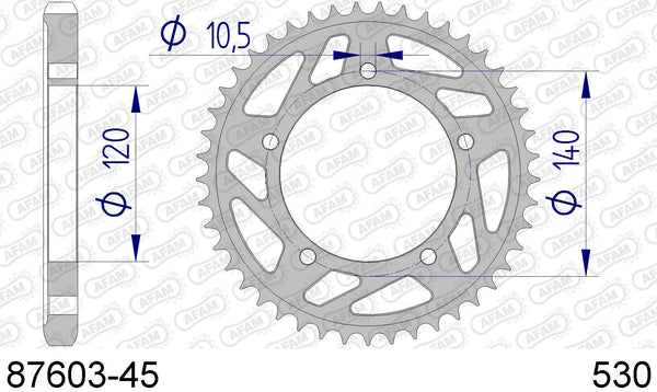 Corona AFAM 87603-45 in all. passo 530