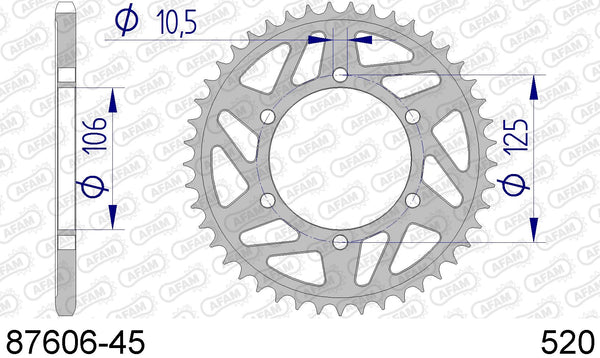 Corona AFAM 87606-45 in all. passo 520
