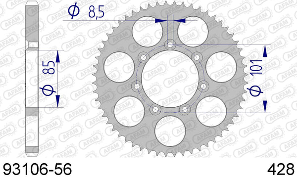 Corona AFAM 93106-56 in all. passo 428