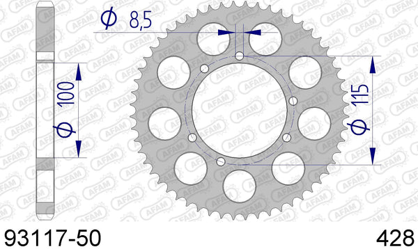 Corona AFAM 93117-50 in all. passo 428