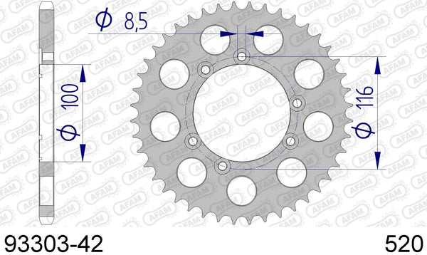 Corona AFAM 93303-42 in all. passo 520
