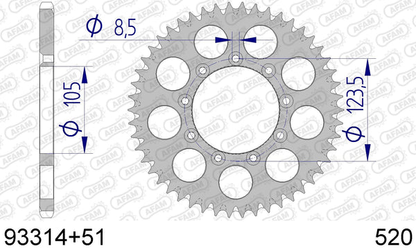 Corona AFAM 93314+51 in all. passo 520