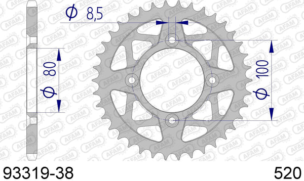 Corona AFAM 93319-38 in all. passo 520