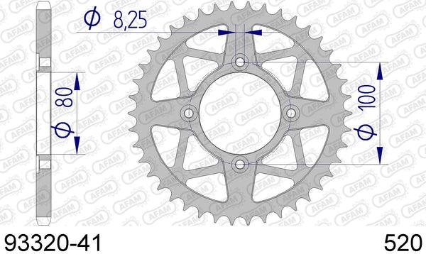 Corona AFAM 93320-41 in all. passo 520