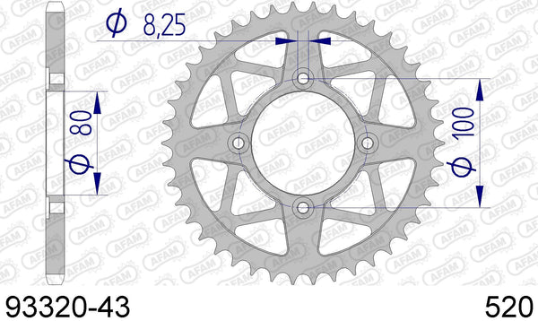 Corona AFAM 93320-43 in all. passo 520