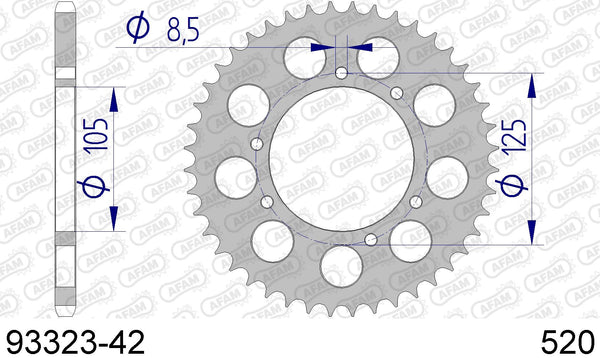 Corona AFAM 93323-42 in all. passo 520