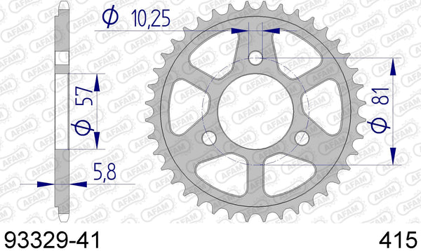 Corona AFAM 93329-41 in all. passo 415