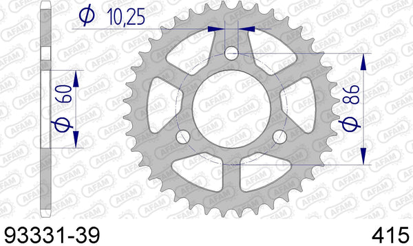 Corona AFAM 93331-39 in all. passo 415