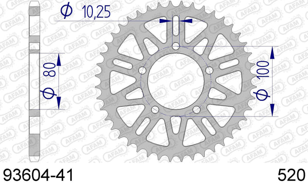 Corona AFAM 93604-41 in all. passo 520