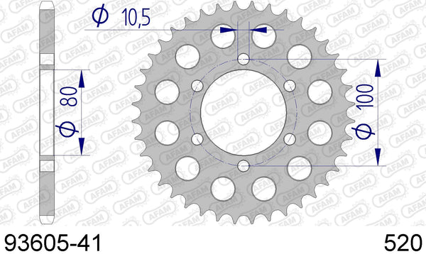 Corona AFAM 93605-41 in all. passo 520