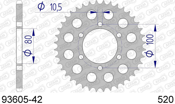Corona AFAM 93605-42 in all. passo 520