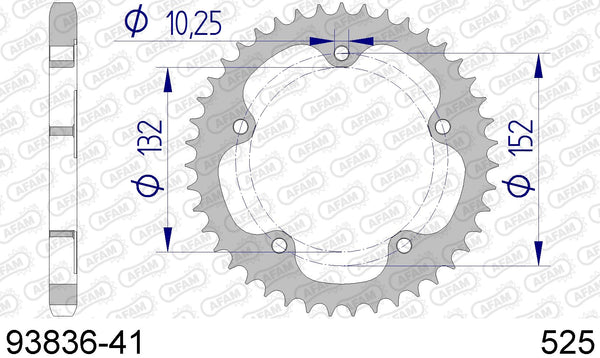 Corona AFAM 93836-41 in all. passo 525