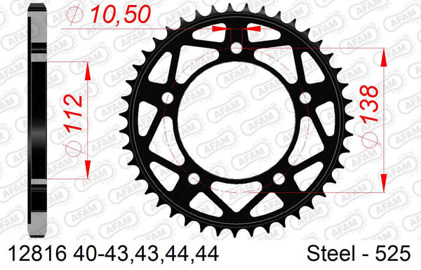 Corona AFAM 12816-45 In Acc  Passo 525