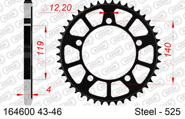 Corona AFAM 164600-46 In Acc  Passo 525
