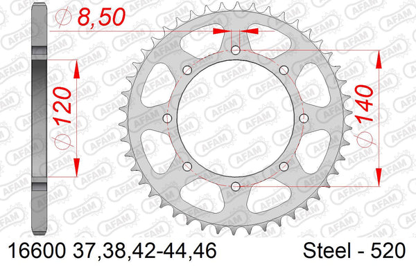 Corona AFAM 16600-37 In Acc  Passo 520