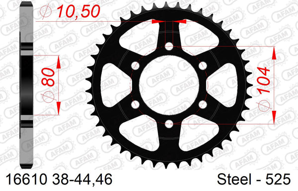 Corona AFAM 16610-46 In Acc  Passo 525