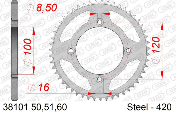 Corona AFAM 38101-60 In Acc  Passo 420