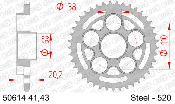 Corona AFAM 50614-43 In Acc  Passo 520