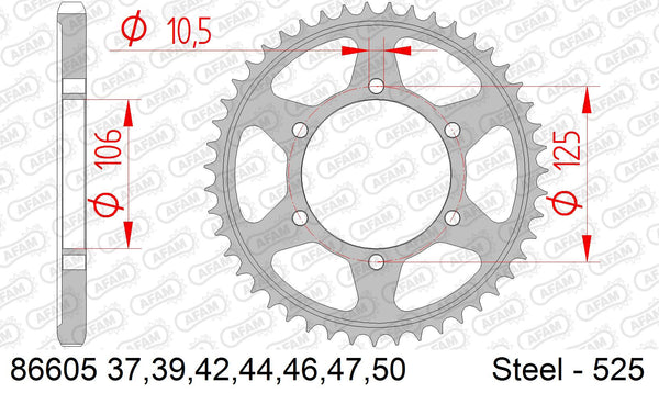 Corona AFAM 86605-44 In Acc  Passo 525