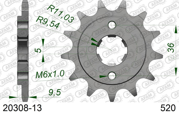 Pignone AFAM 20308-13 passo 520