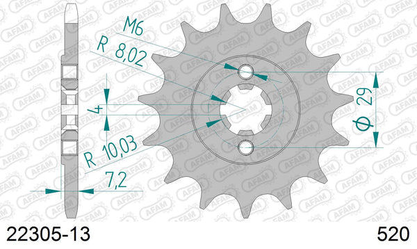Pignone AFAM 22305-13 passo 520