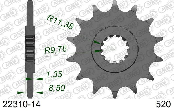 Pignone AFAM 22310-14 passo 520