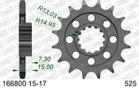 Pignone AFAM 166800NR-17 Passo 525 Con Gomma Antirumore