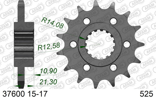 Pignone AFAM 37600NR-17 Passo 525 Con Gomma Antirumore