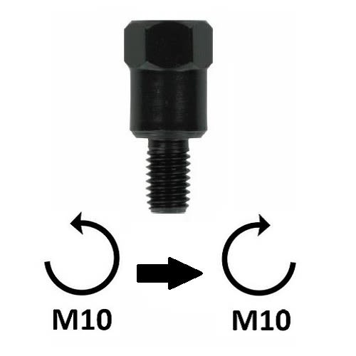 Adattatore Specchio - M10x1,25 SX (superiore)> M10x1,25 DX (inferiore)