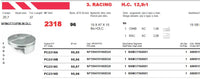 Pistone Honda HONDA CRF 450R '09 -'12 Compr. 13.2:1 H.C. PIN-DLC. METEOR.