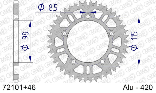 Corona in Ergal HUSQVARNA 65 TC. Anni 2017/2024