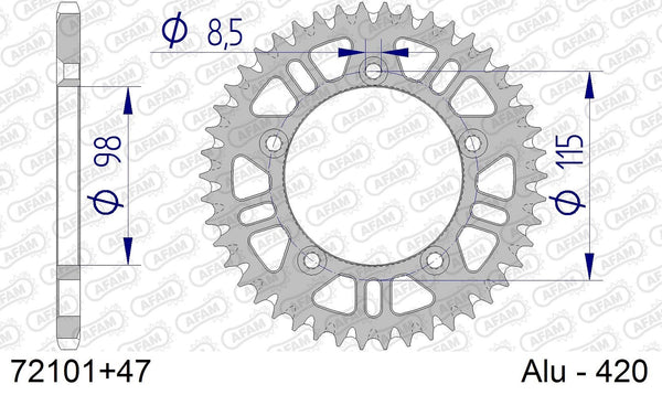 Corona in Ergal GAS GAS MC 65. Anni 2021/2024