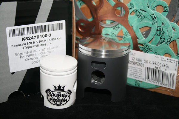 Pistoni KAWASAKI 750 Mach IV & 750 H2 FORGIATI WOSSNER