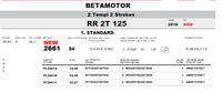 Pistone Beta 125 rr - Meteor