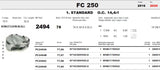 Pistone HUSQVARNA FC 250- Anni  2016.. - FORGED METEOR