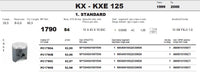 Pistone KAWASAKI KX - KXE 125 ANNI 99/00 - METEOR