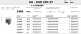 Pistone KAWASAKI KX - KXE 250 2T ANNI 92/01 - METEOR